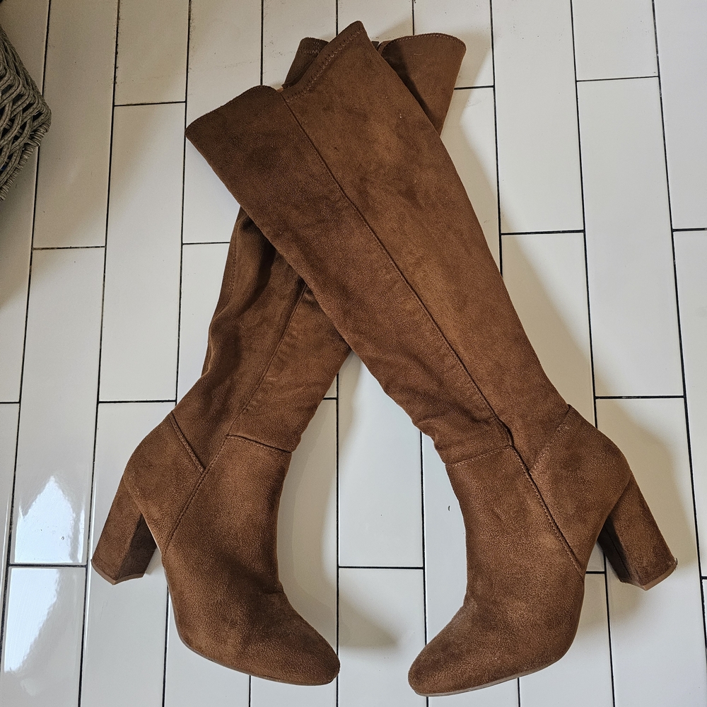 TOP Moda Tan Over the Knee Boots